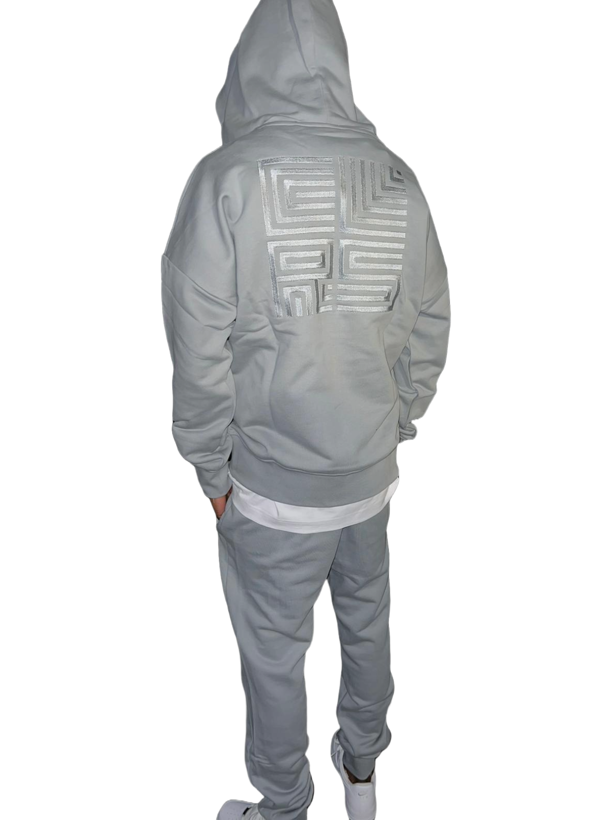 3H x CLRS Unisex Gray Blue Azone Essential Heavy Drop-shoulder Tracksuit