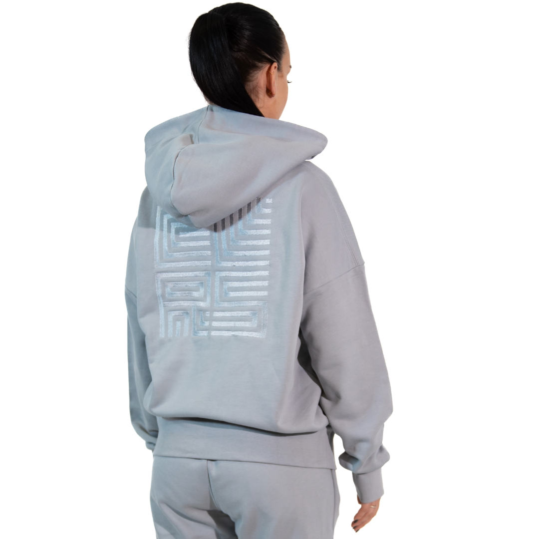 3H x CLRS Unisex Gray Blue Azone Essential Heavy Drop-shoulder Tracksuit