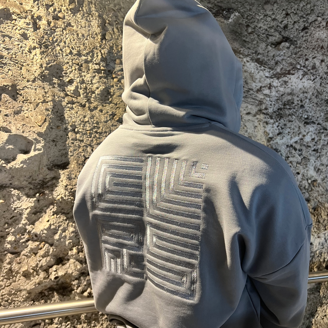 3H x CLRS Unisex Gray Blue Azone Essential Heavy Drop-shoulder Tracksuit