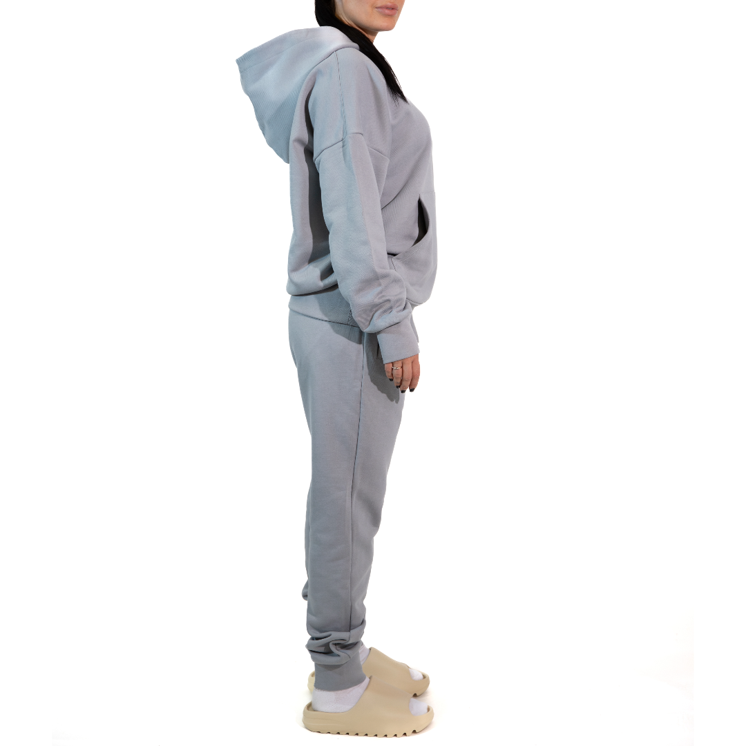 3H x CLRS Unisex Gray Blue Azone Essential Heavy Drop-shoulder Tracksuit