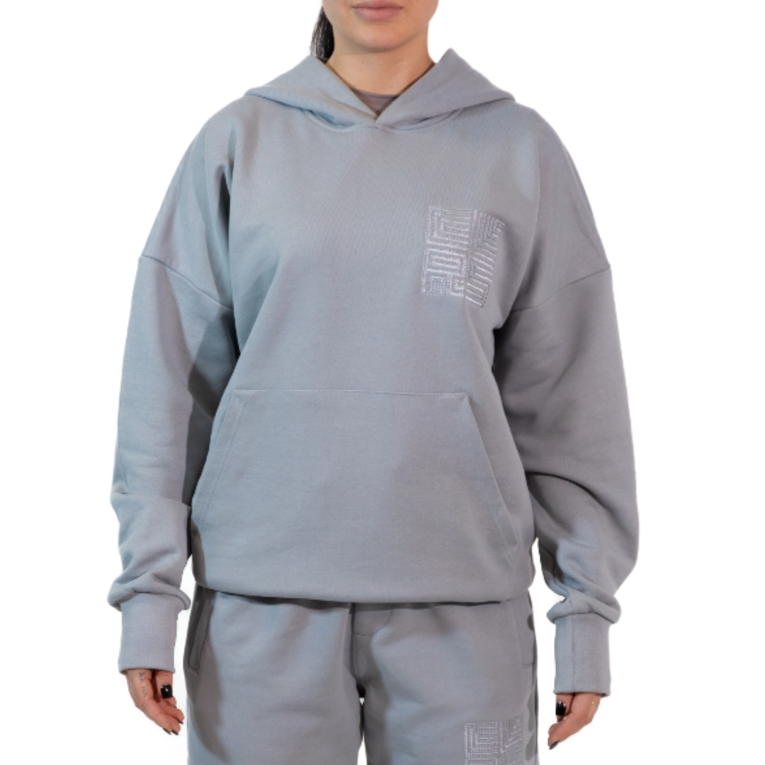 3H x CLRS Unisex Gray Blue Azone Essential Heavy Drop-shoulder Tracksuit