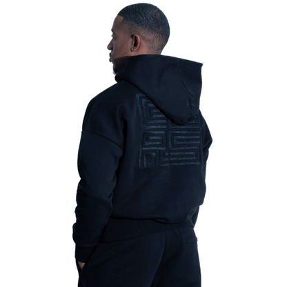 3H x CLRS Unisex Black Obsidian Essential Heavy Drop-shoulder Tracksuit