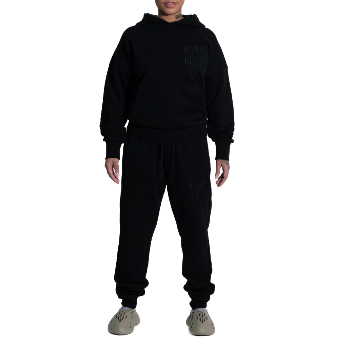 3H x CLRS Unisex Black Obsidian Essential Heavy Drop-shoulder Tracksuit